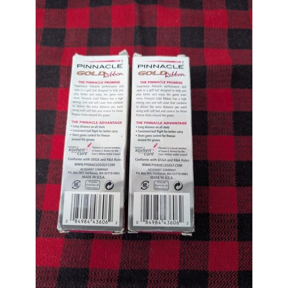 Lot of 9 Pinnacle Ribbon/Gold Ribbon Golf Balls Susan Komen Breast White & Pink - Picture 5 of 16